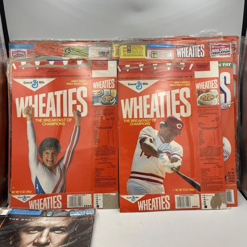 Lot‎ of 22 Vtg Wheaties Cereal Boxes Woods Griffey Gehrig Manning Gwynn McGwire